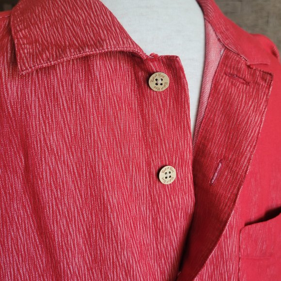 Batik Bay Red Men’s Short Sleeve Button Down Shirt   Size XL - Picture 3 of 12
